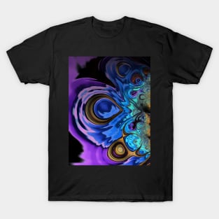 Blue and Gold Abstract T-Shirt